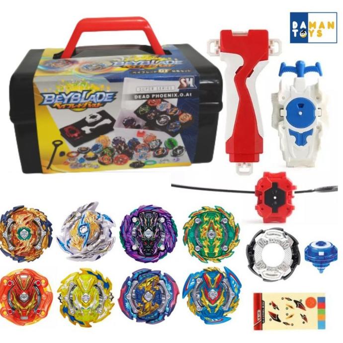 ><><><] Gasing Beyblade Portable Box 8 In 1 Gasing Set