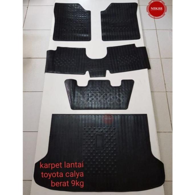 KARPET MOBIL TOYOTA CALYA 2019/2021 LOGO PUTIH PREMIUM FULL SET