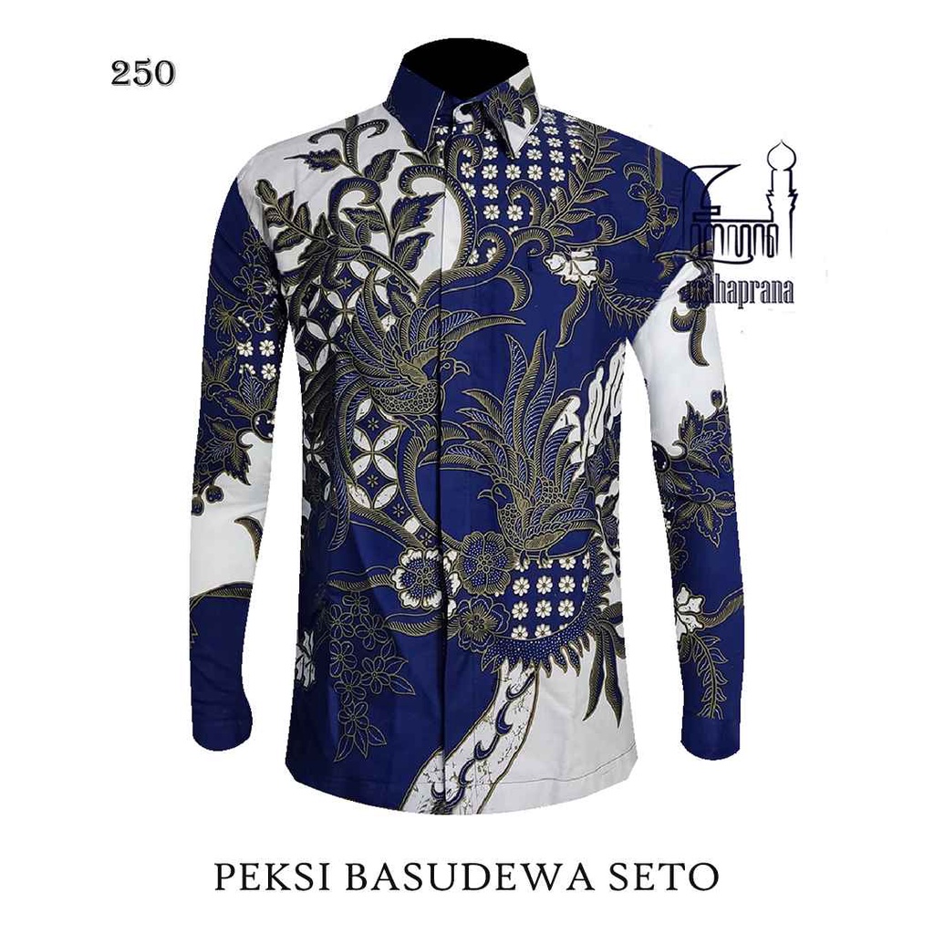 BATIK MAHAPRANA Motif PEKSI BASUDEWA SETO Atasan Kemeja Batik Pria Lengan Panjang Full Furing MHP-250