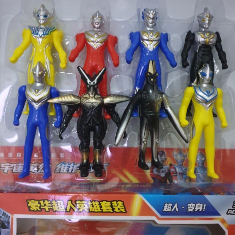 [KODE PSB0F] mainan figur ultraman isi 8 robot ultraman ginga Dx orb