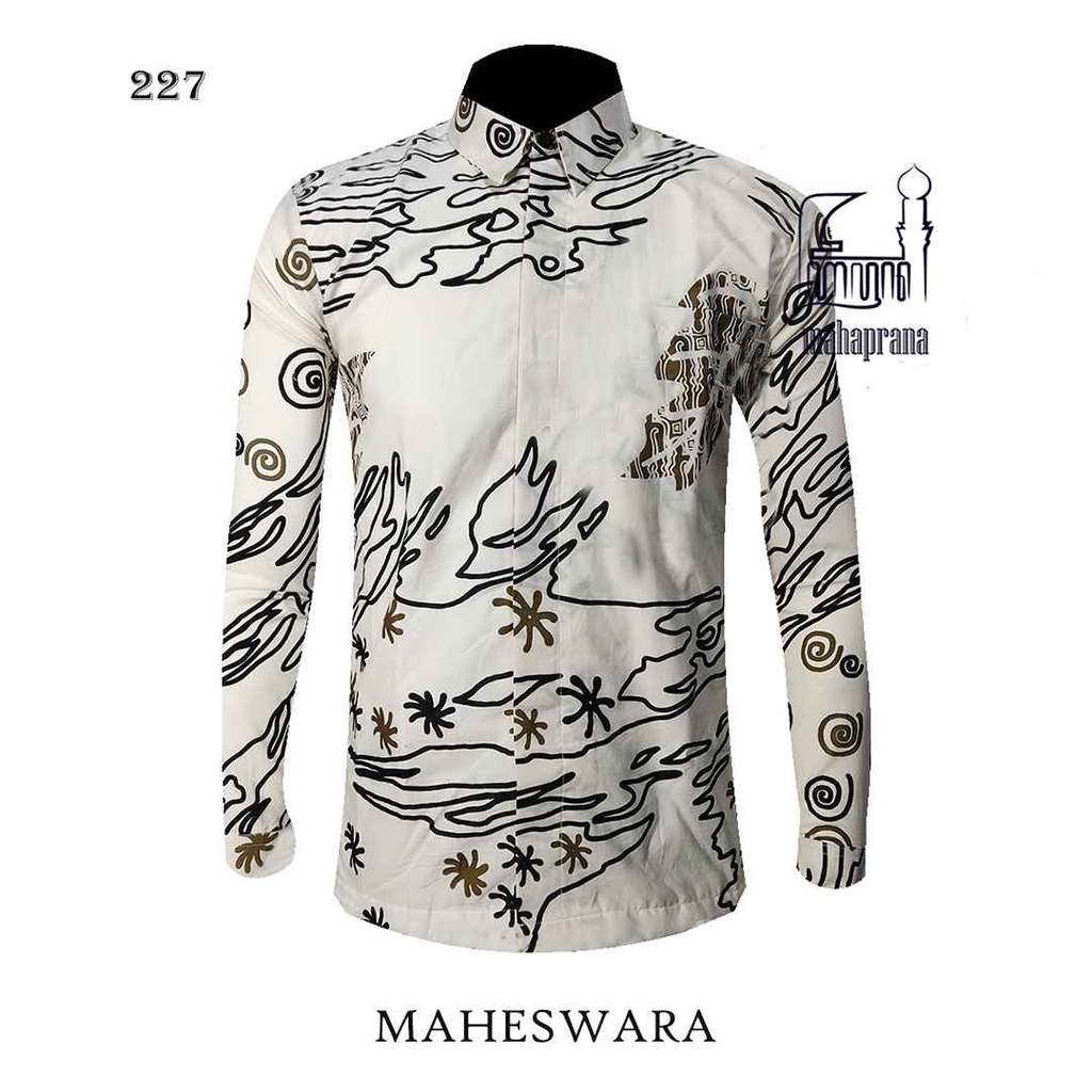 BATIK MAHAPRANA Motif MAHESWARA Atasan Kemeja Batik Pria Lengan Panjang Full Furing MHP-227