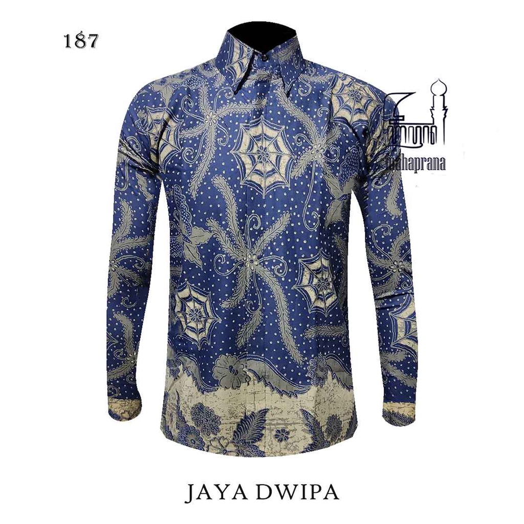 BATIK MAHAPRANA Motif JAYA DWIPA Atasan Kemeja Batik Pria Lengan Panjang Full Furing MHP-187