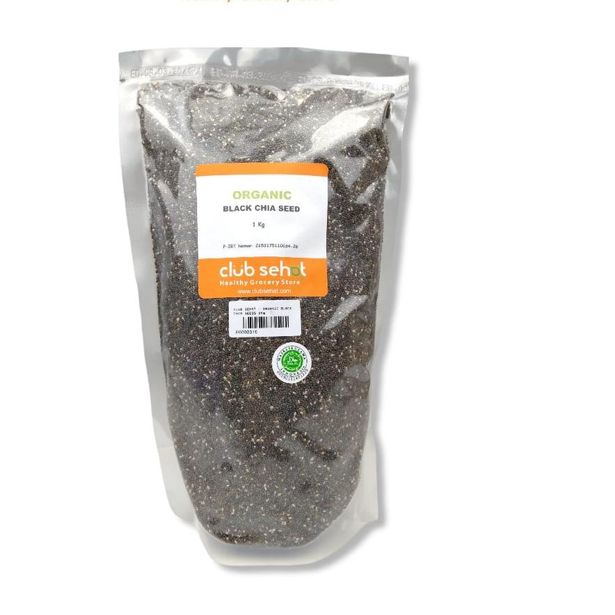 

COD✔️✔️CLUB SEHAT - ORGANIC BLACK CHIA SEED 1KG