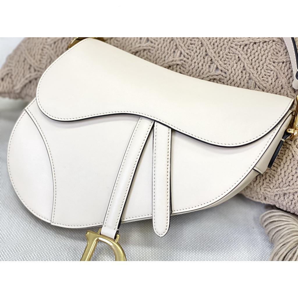 ORI Dior saddle bag new off-white shiny calfskin