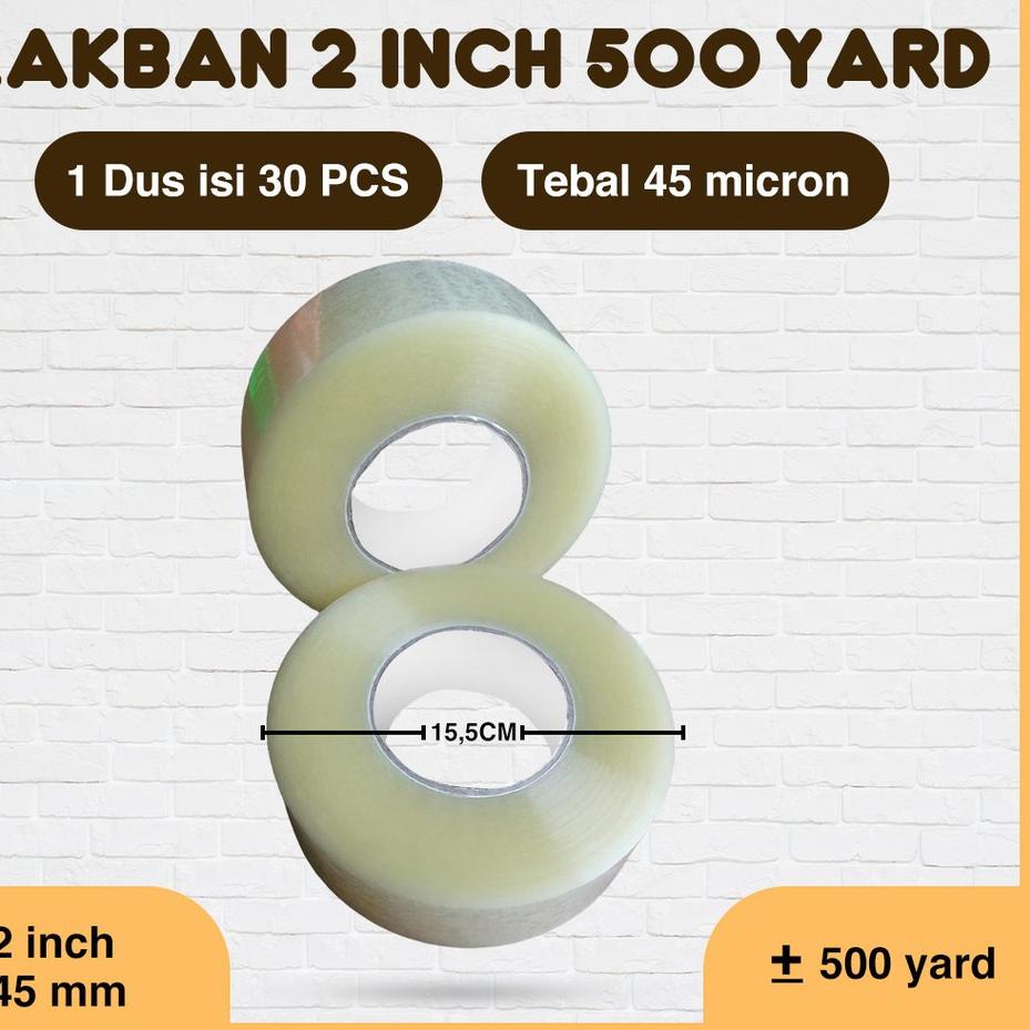 

Promo Spesial OPP Lakban Jumbo 2 inch Super 45mm 500yard 500 yard 300 Meter 300M 2" 397✯