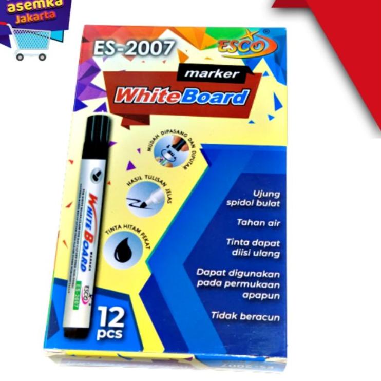 

Langsung Beli Gan Spidol Besar spidol papan tulis Whiteboard marker Esco 12pcs 231♜