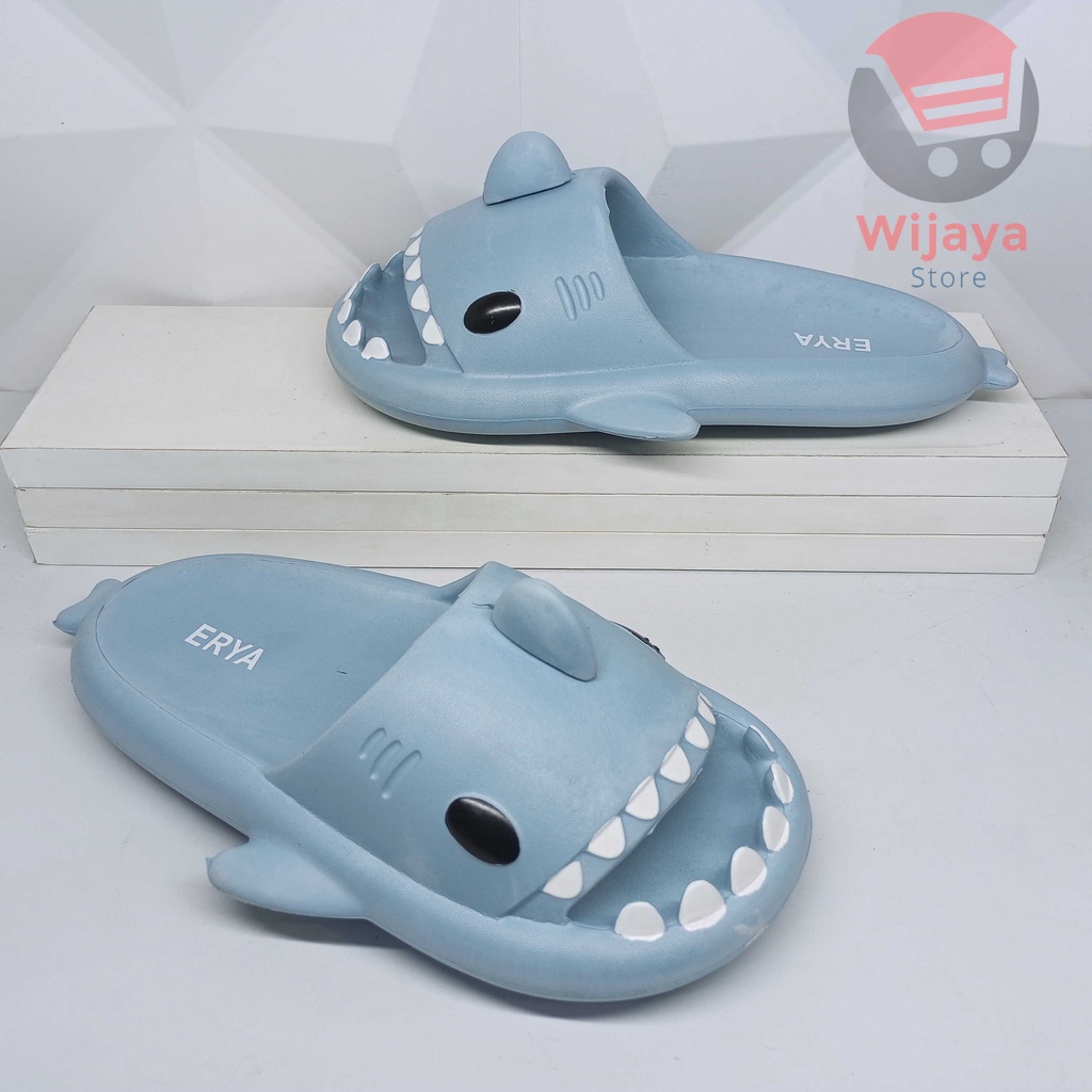 ERYA 538 Sandal Motif Hiu untuk Wanita yang Trendi Jelly Import Karet Sepatu Sendal