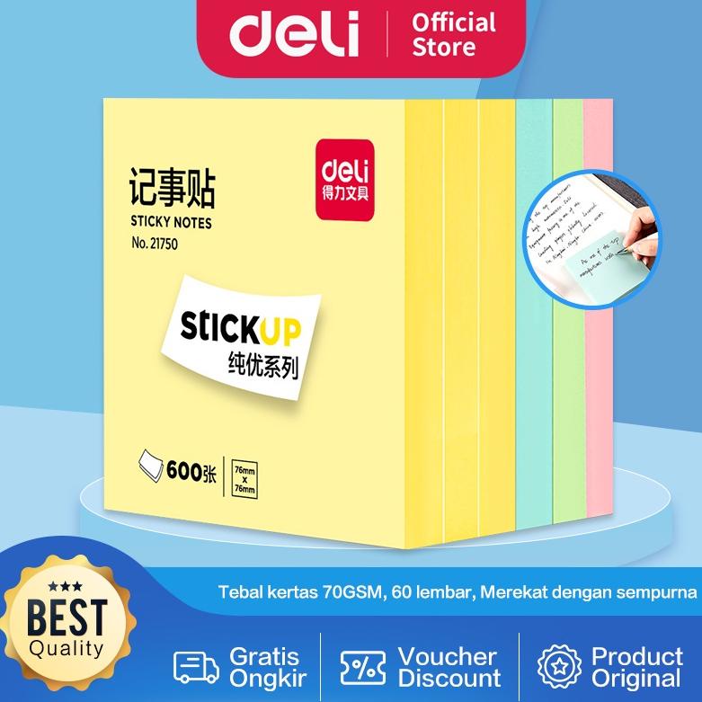 

[KODE VBECS] Deli Sticky Notes / Memo Tempel 8 CM Warna Warni 600 Lembar 21750