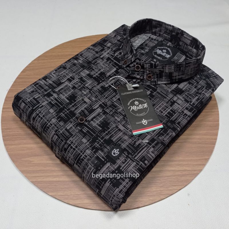 kemeja Pria motif - kemeja Pria lengan pendek - kemeja pria slim