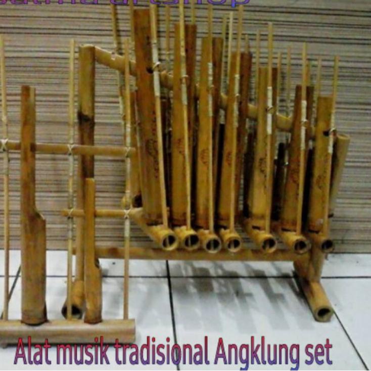 Surprise Angklung Bambu Set/Alat musik Tradisional Angklung /angklung 1 oktap untuk anak SD/SMP/alat musik angklung/ kesenian musik tradisional jawa barat Pasti Populer