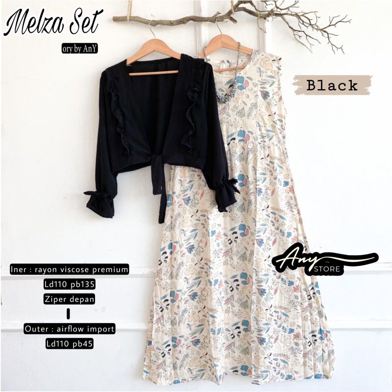MELZA SETELAN INNER + OUTER MOTIF BUNGA BUNGA SIZE JUMBO BY Any