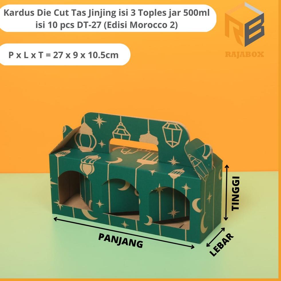 

[MURAH !] Kardus Die Cut Tas Jinjing Isi 3 Toples Jar (UKURAN TOPLES 8.5 CM DAN TINGGI 10CM) DT-27 Amaris Packaging [KODE ]