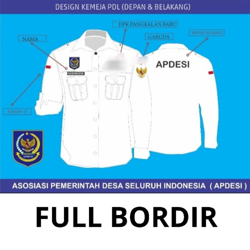 PDH APDESI / Seragam APDESI / baju APDESI / Kemeja APDESI /  SERAGAM KERJA APDESI / BAJU DINAS APDES