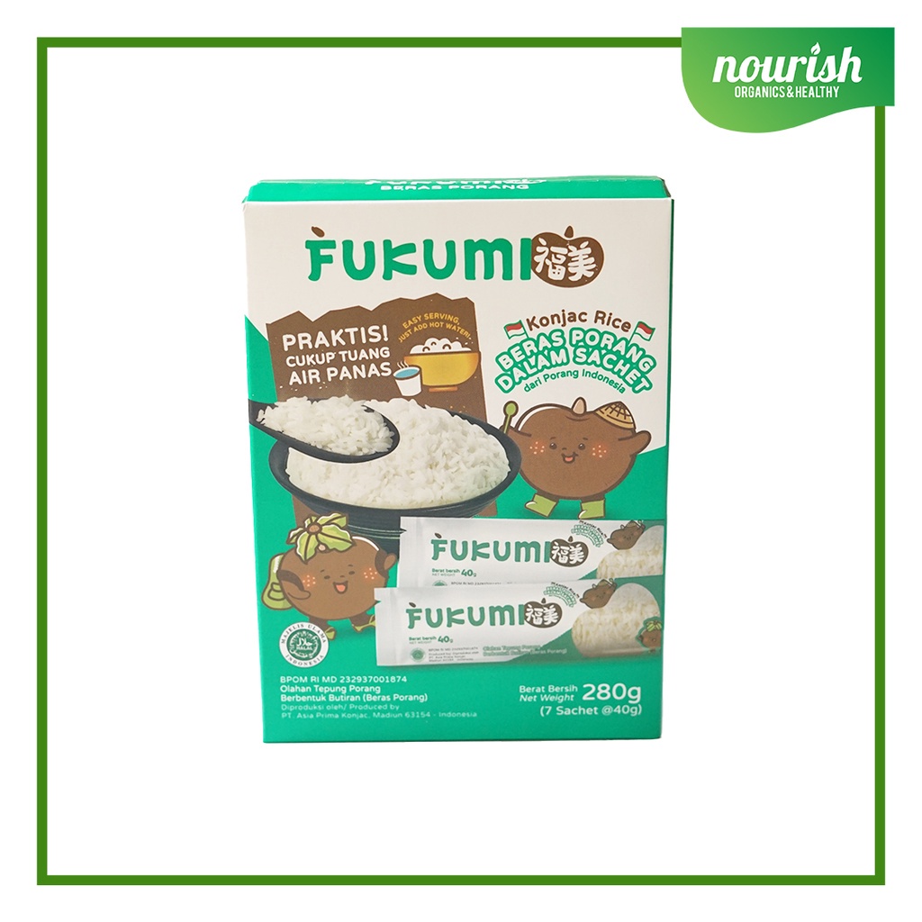 

Fukumi Beras Porang Sachet 1 Box ( 7 Sachet x 40gram )-JktBar