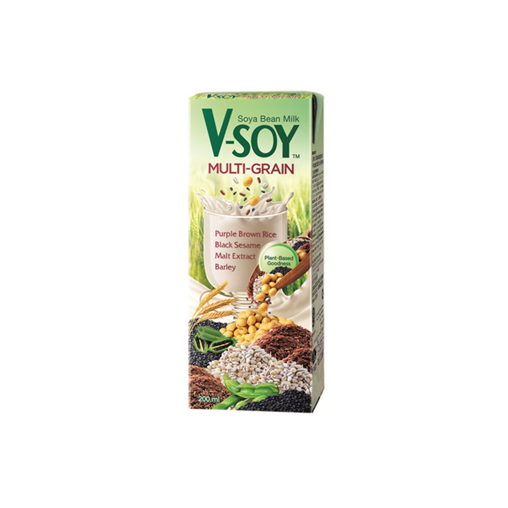 

V-Soy Susu Kedelai Multi Grain (VSoy Milk Non GMO) 200ml-JktBar