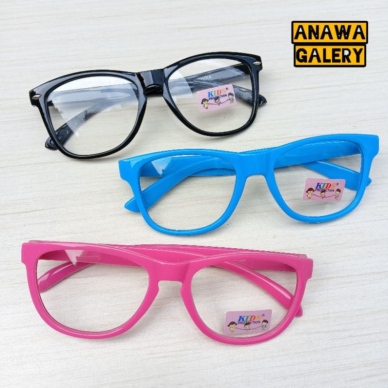 A21 Kacamata Anak Bening Kotak / Kacamata Anak cowok cewek / Kacamata anak kekinian / Kacamata anak 