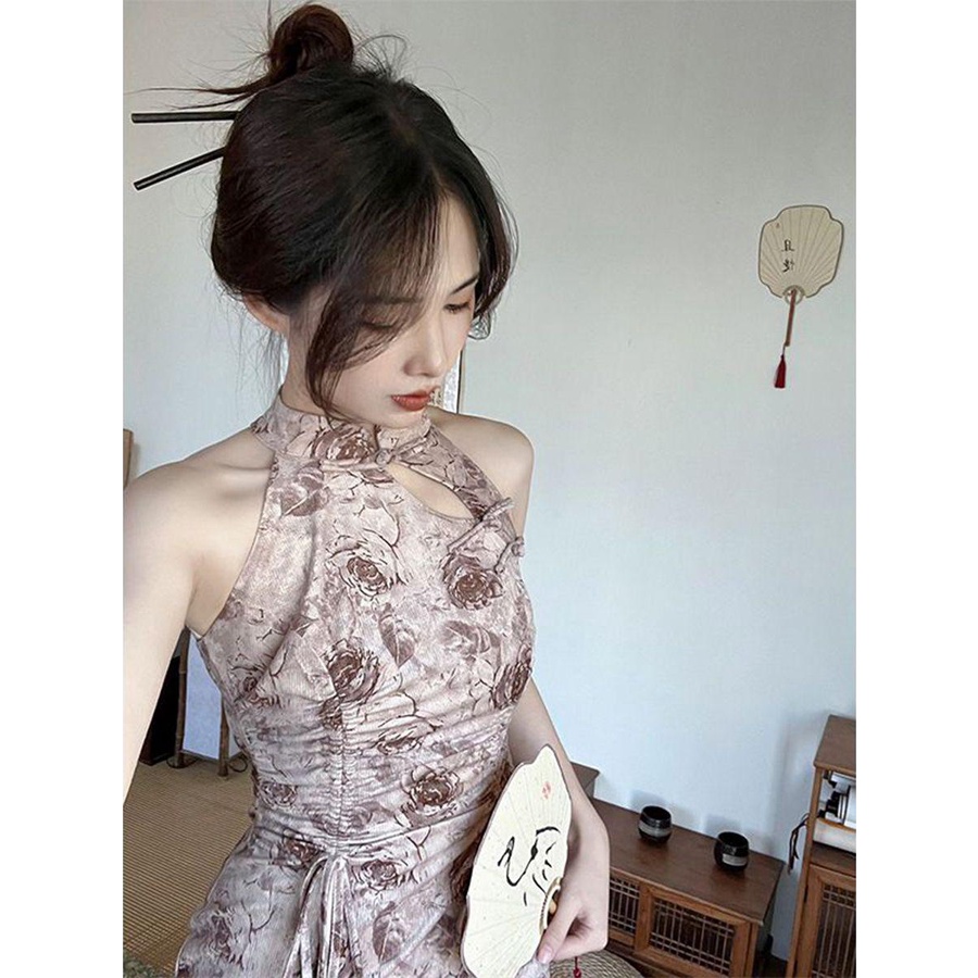 Jas Wanita2023Kardigan Berkancing Katak Renda Retro Musim Semi, Set Dua Potong Gaun Tiongkok Baru Mo