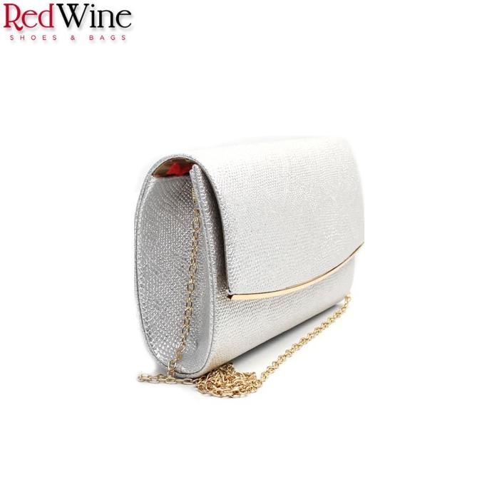 Red Wine MA742-5 Silver - Tas Pesta Clutch Pesta - Tas Wanita