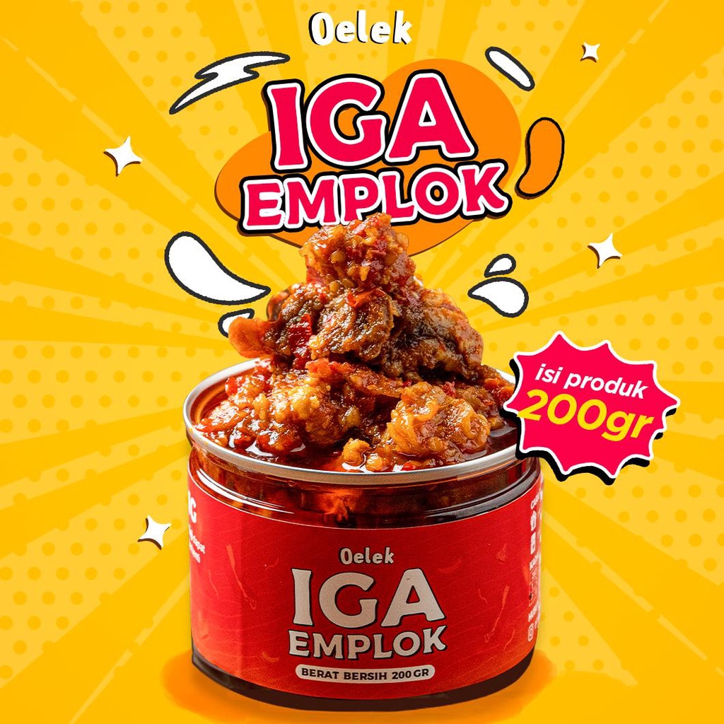 

Di⚡kon !! Iga Emplok Oelek (200gr) / Iga Mercon / Iga Sambal / Oseng Iga