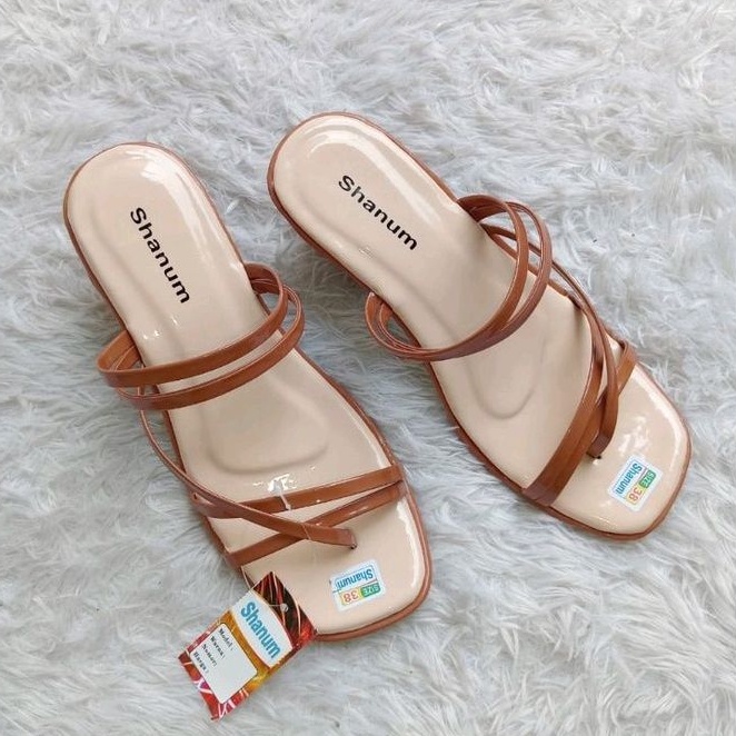 Sandal higheels wanita model tali hak 5 cm