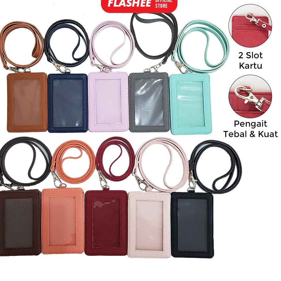 

↑ Name Tag ID Card Holder Kulit Lanyard Termurah Berkualitas PU Leather Lanyard NameTag ID Card Holder mhpqr