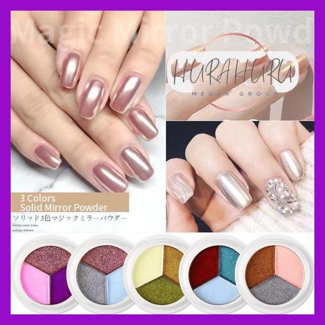 

Powder Nail Chrome Solid Powder Aurora 3In1 Kuku Hailey Murah Banget !!