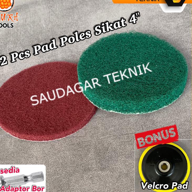 Pesan Busa Poles SIKAT Lantai Tatakan Pad Polisher Sikat Velco Alat Sikat Kamar Mandi Lantai Ubin Te