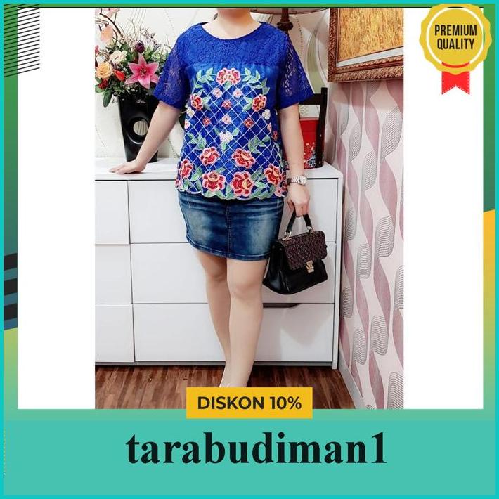 BLOUSE WANITA ATASAN WANITA IMPORT BRUKAT TILE BORDIR MEWAH BAHAN BERKUALITAS