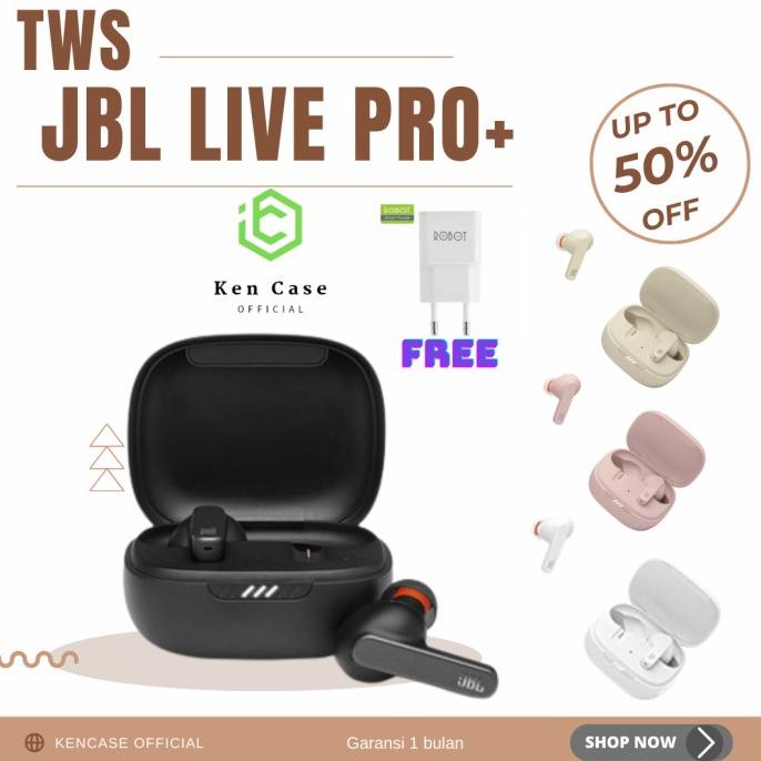 Terbaru Headset Bluetooth Jbl Live Pro+ Earphone Tws Bluetooth Earbuds