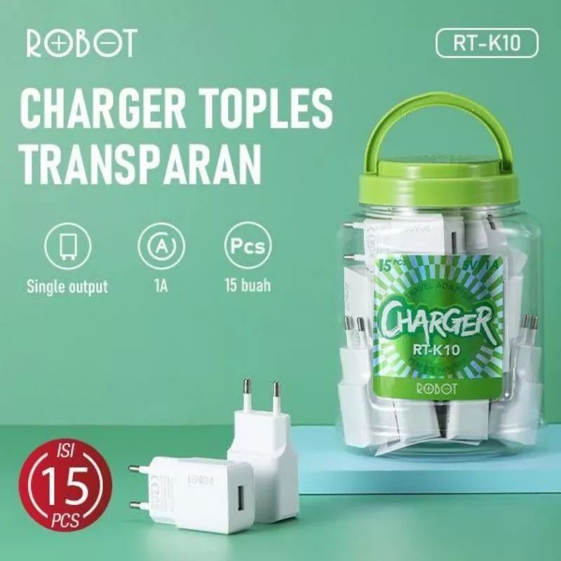 ADAPTOR BATOK CHARGER ROBOT KEPALA CASAN PER PCS