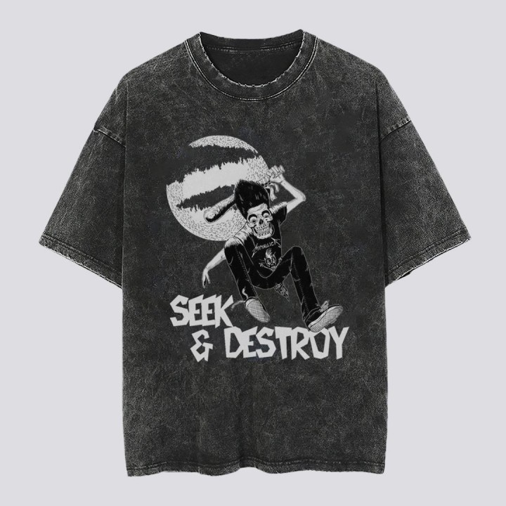 Kaos Band Washed Metallica Seek And Destroy