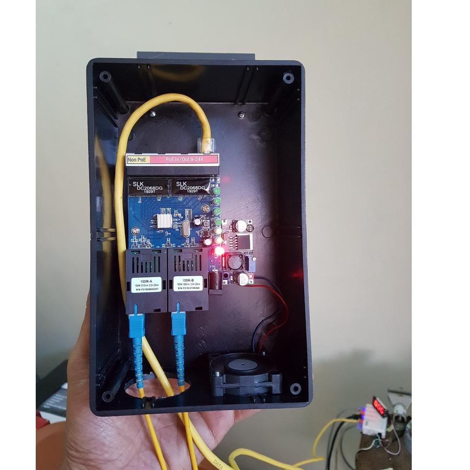 Promo ODP [ Media Converter Fiber Optic ] 2FO 4LAN support PoE 12-24V