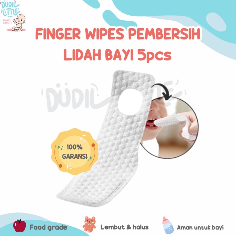 Tisu jari pembersih mulut lidah gigi bayi Finger Wipes Isi 5pcs Oral cleaner ORI