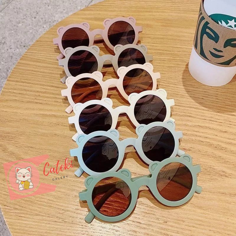 [CTK] PROMO AKSESORIS KACAMATA HITAM FASHION KACAMATA GAYA TRENDY KACAMATA FRAME BERUANG BEAR UNISEX UNTUK BAYI USIA 0-8 Tahun KACAMATA ANAK KACAMATA BAYI SUNGLASSES BABY