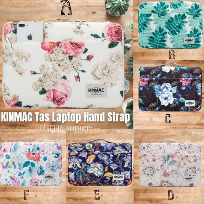SALE KINMAC tas laptop bag motif design flower sleeve case 13 14 15.6" inch Termurah