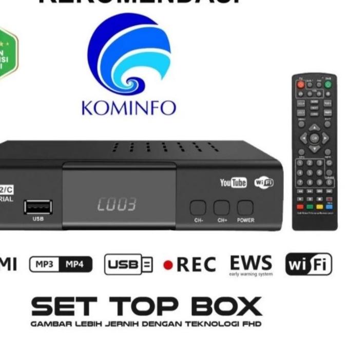 Promo | FG2 | LUNA X EVERCOSS Set Top Box TV Penerima Siaran Digital Receiver Full HD/ STB Wifi Bisa