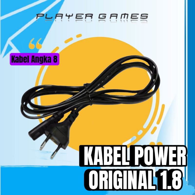 KABEL POWER IMPORT NON ORI ANGKA 8 KABEL POWER PS2 PS3 PS4