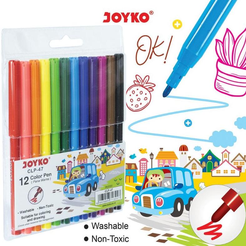 

Viral Color Brush Pen Pena Kuas Warna Joyko Clp-47 Color/Spidol 12 Dan 24 Warna Joyko