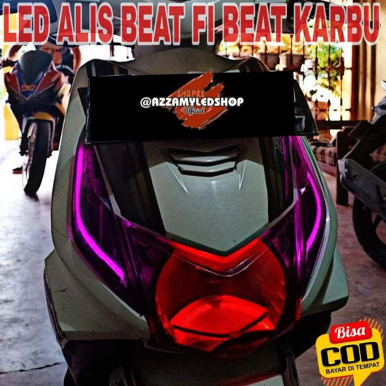 Model baru - Lampu alis LED DRL alis flexible lentur BEAT Fi BEAT KARBU no bintik terang .,