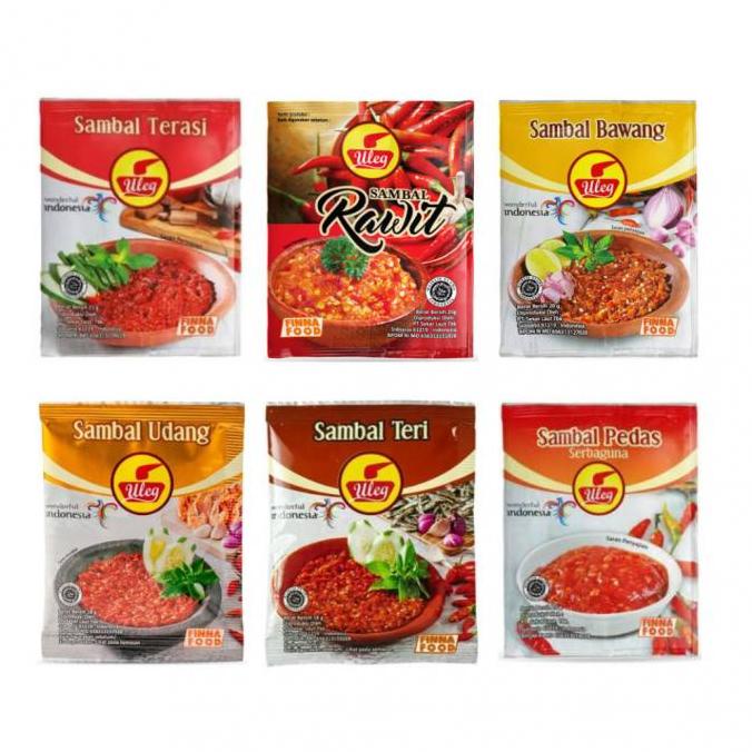 

ZD6952 Sambel Uleg / Sambal Uleg Finna Sachet All Variant 100% HALAL MUI BPOM ( isi 10 renceng x 20gr ) Ready Stock