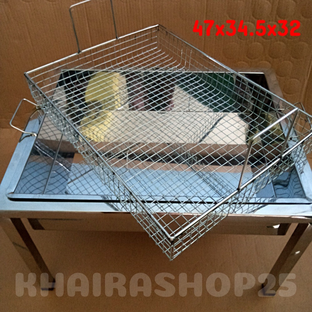 Wajan penggorengan donat chicken kentang ayam deep fryer kotak stainless serba guna