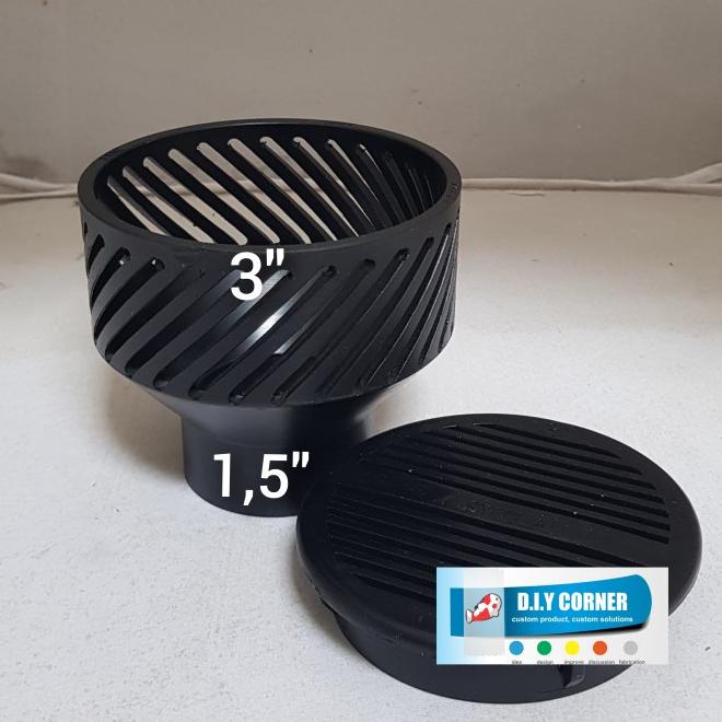 Skimmer Kolam Koi 3 Ke 1,5 Inchi Include Tutup Skimmer Statis