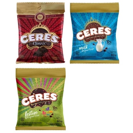 

Ceres hagelslag meises rasa classic, milk dan festive kemasan 80gr