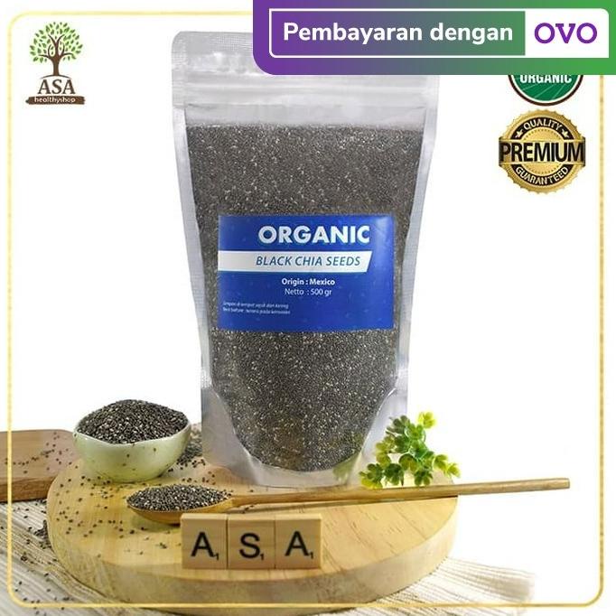 

Organic Black Chia Seeds Mexico 500 gram -Organic Chiaseed / Chia seed