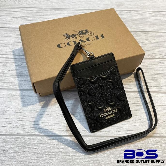 

ID Lanyard 58634 Signature in Debossed Leather Black ---NEW READY---