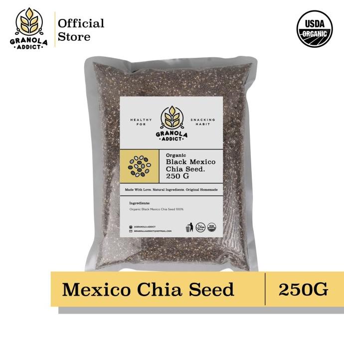 

Black Chia Seed Mexico Organic / Organik 250G - Granola Addict Ingredi