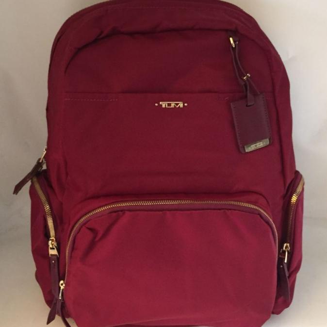 SALE Tas Ransel Wanita Tumi Voyageur Calais Merah Marun Original Laptop 14 Termurah