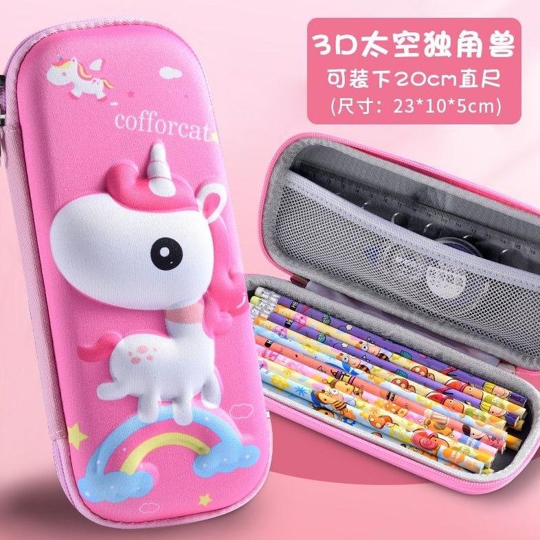 

( BAYAR DITEMPAT ) Kotak Pensil 3D Timbul Anak 3 Dimensi Tepak Pensil Anak Sekolah 3D Bahan EVA Anti Air .,