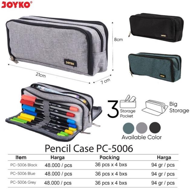 

New! Pencil case PC 5006 / Tempat pensil / Tempat alat tulis Joyko Pc-5006 Pc5006