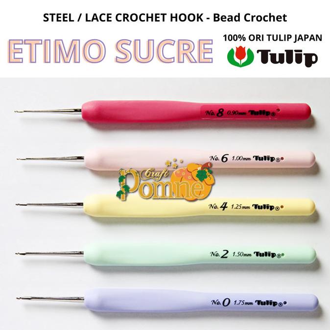 Jarum Rajut Hakpen TULIP SUCRE Bead Crochet Hook 100% Original TULIP J